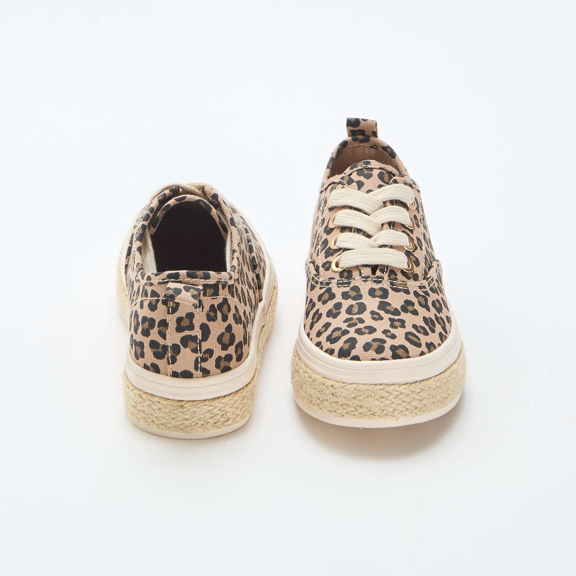 Baskets basses avec semelle en corde MARRON