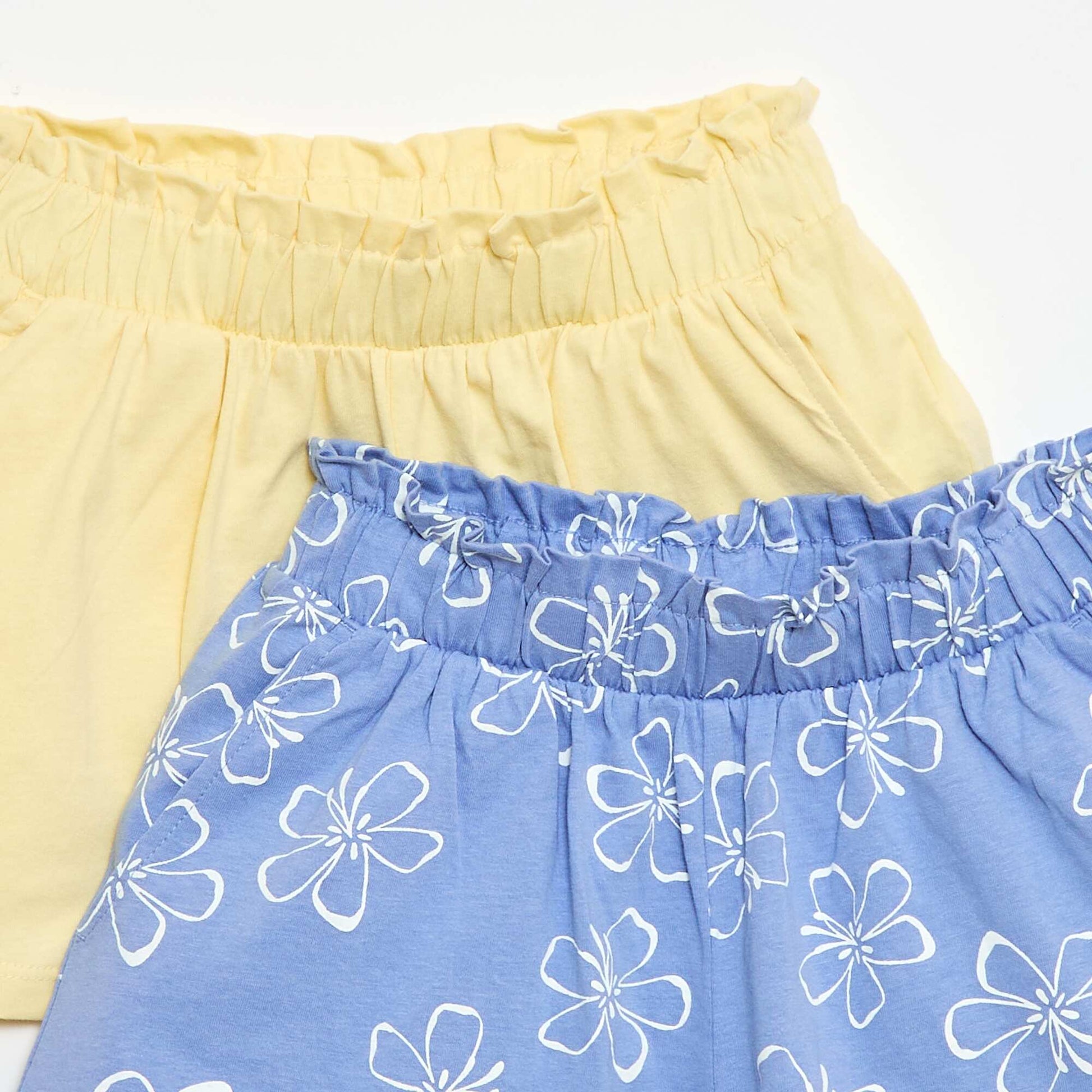 Lot de 2 shorts à la taille élastiquée BLEU