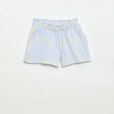 Lot de 2 shorts à la taille élastiquée BLEU