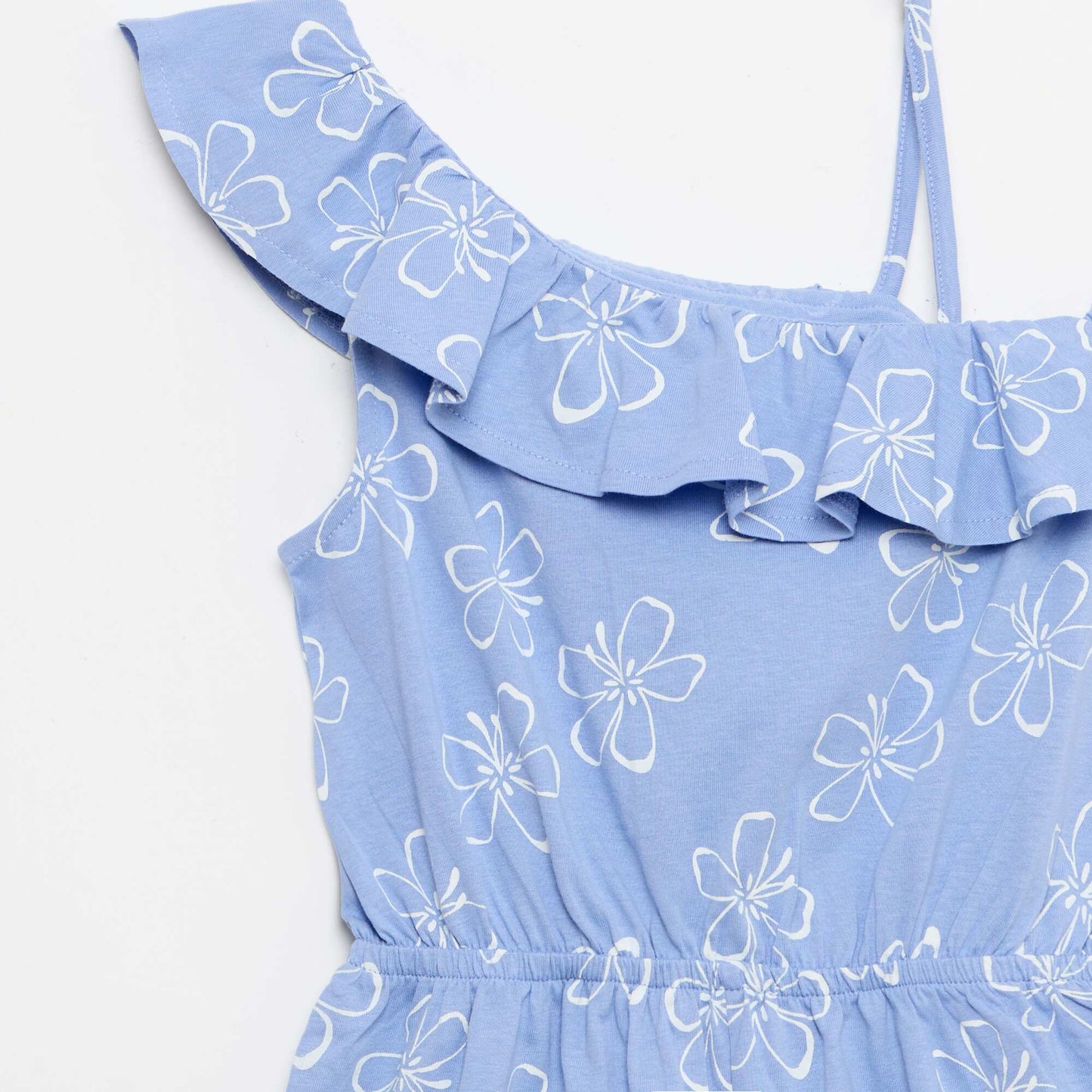 Combishort avec col asymétrique BLEU