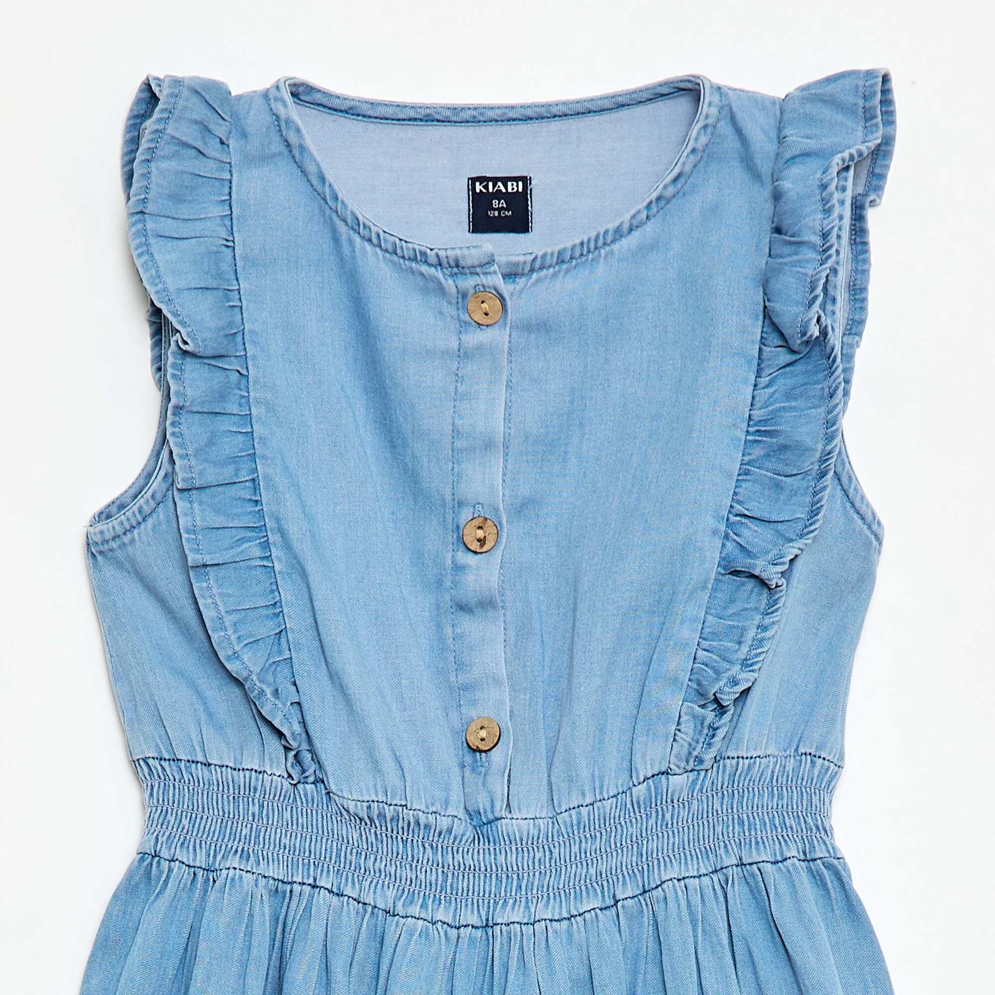 Robe sans manches en tissu léger BLEU