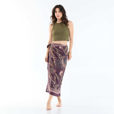 Paréo imprimé ROUGE