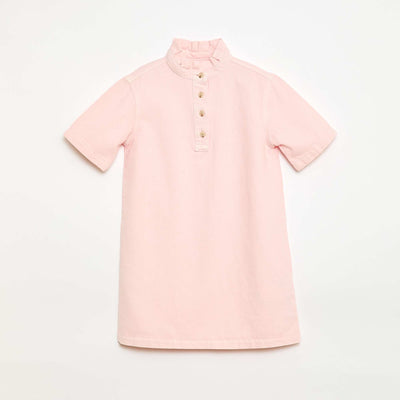 Robe col mao en jean ROSE