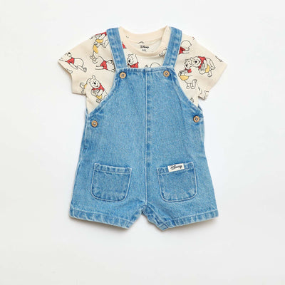 Ensemble t-shirt + salopette 'Winnie' 'Disney' - 2 pièces BEIGE