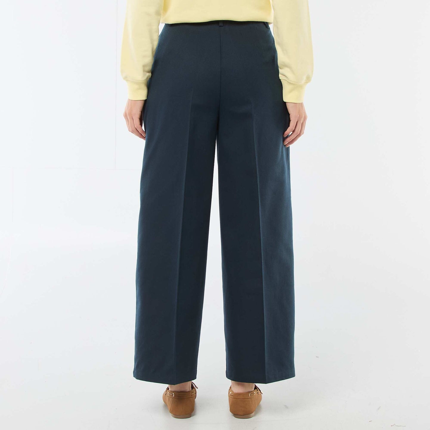 Pantalon large à pinces BLEU