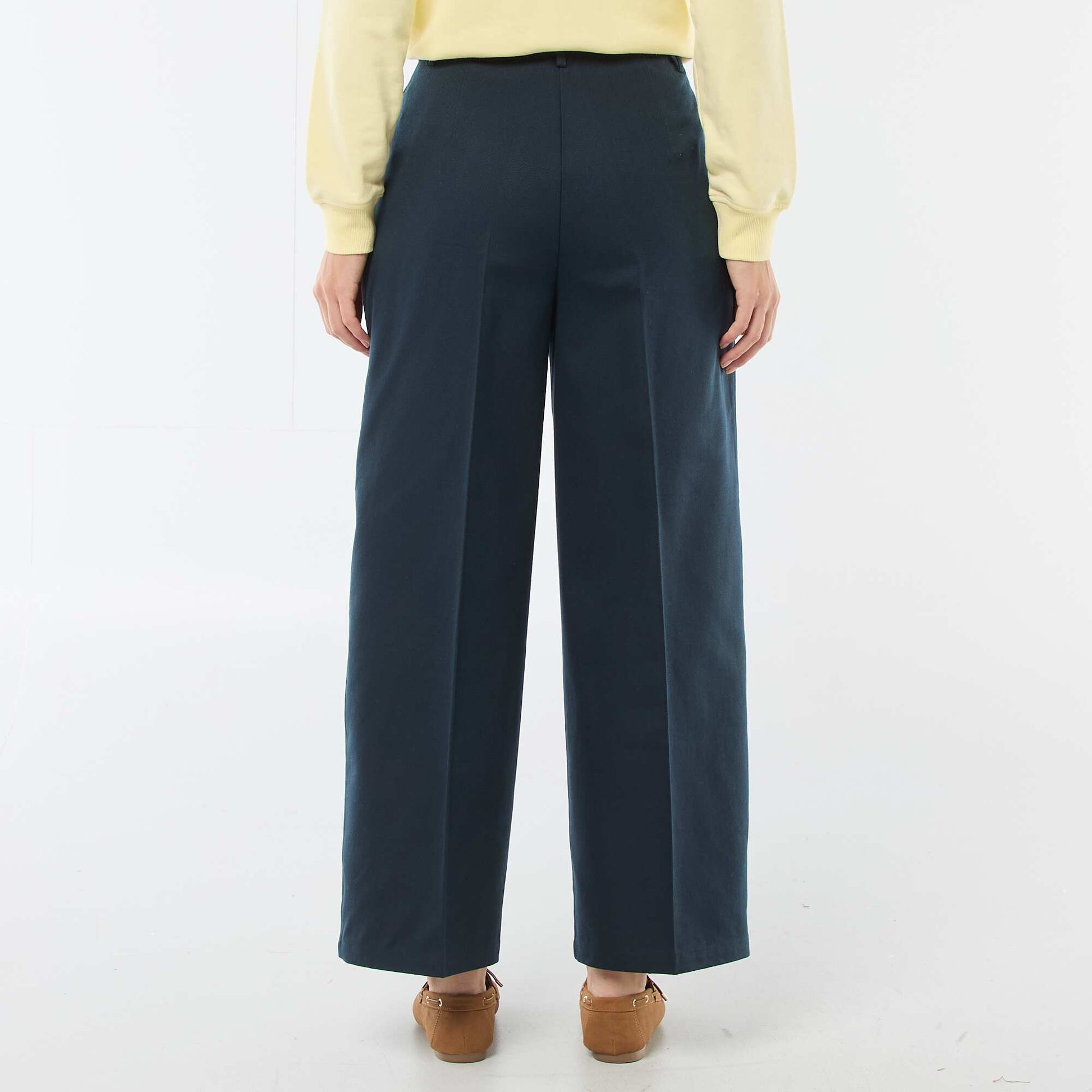 Pantalon large à pinces BLEU