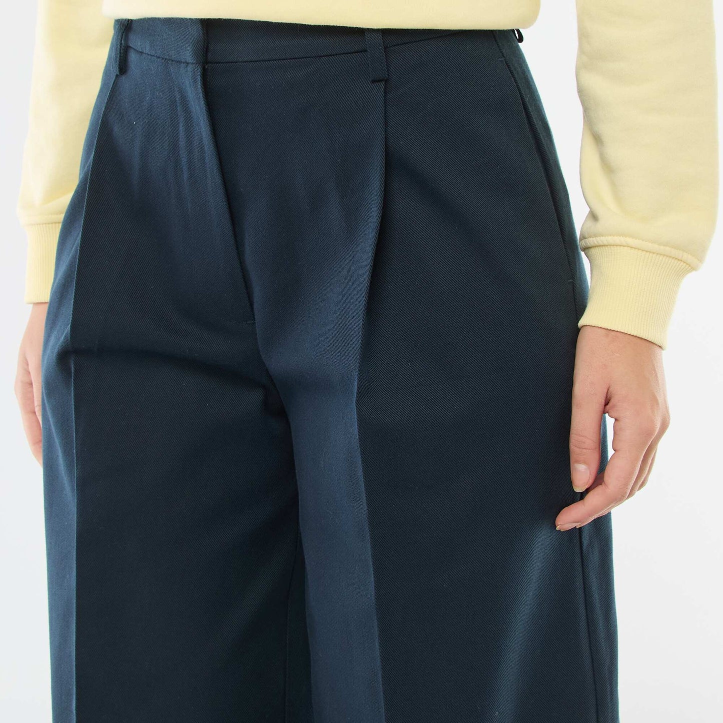 Pantalon large à pinces BLEU