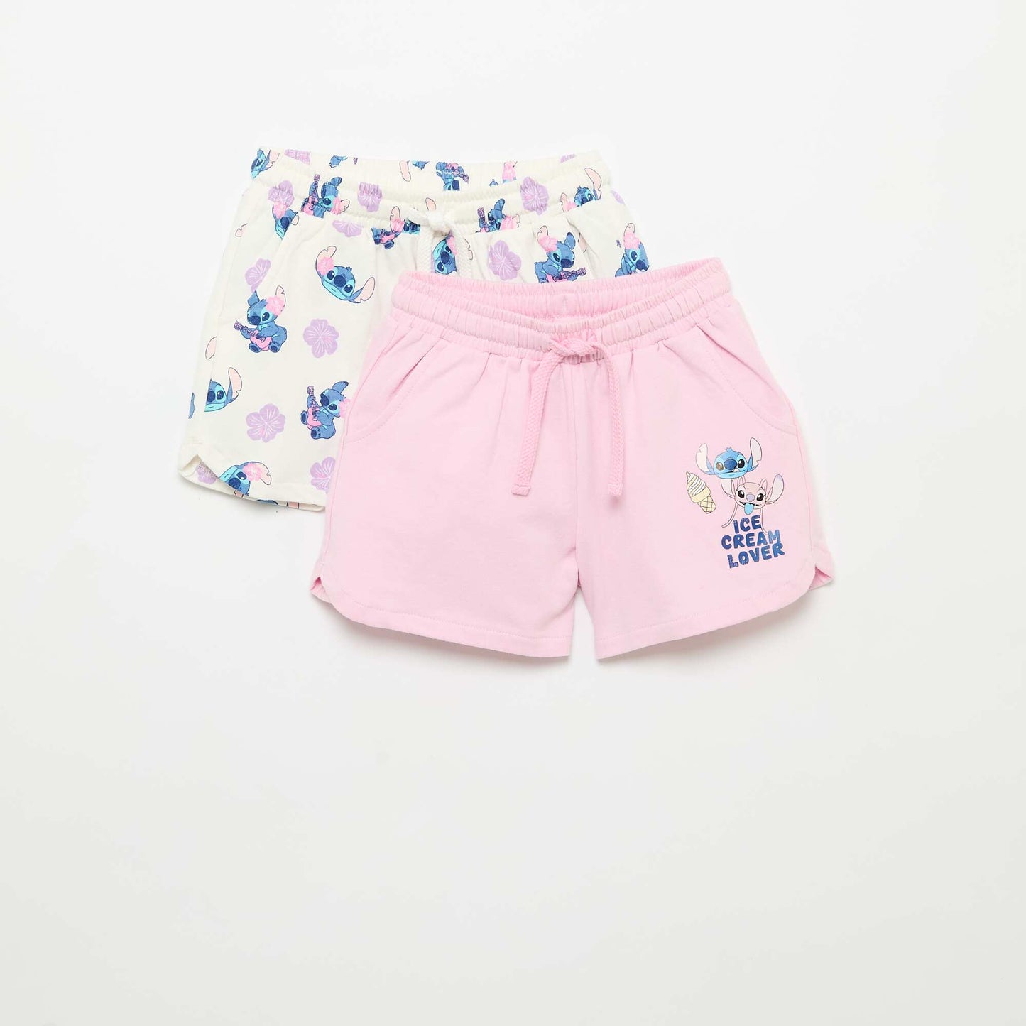 Lot de 2 shorts 'Disney' en molleton non gratté ROSE