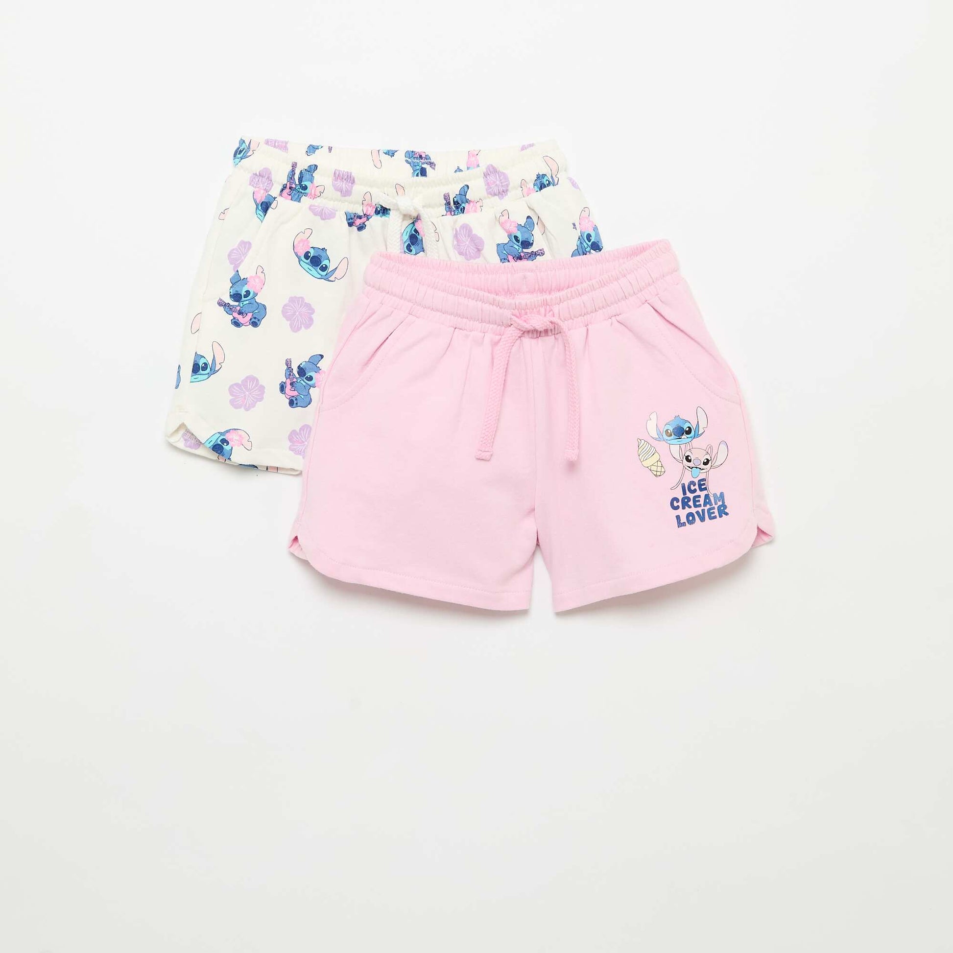 Lot de 2 shorts 'Disney' en molleton non gratté ROSE