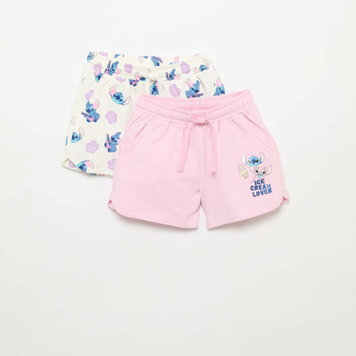 Lot de 2 shorts 'Disney' en molleton non gratté ROSE