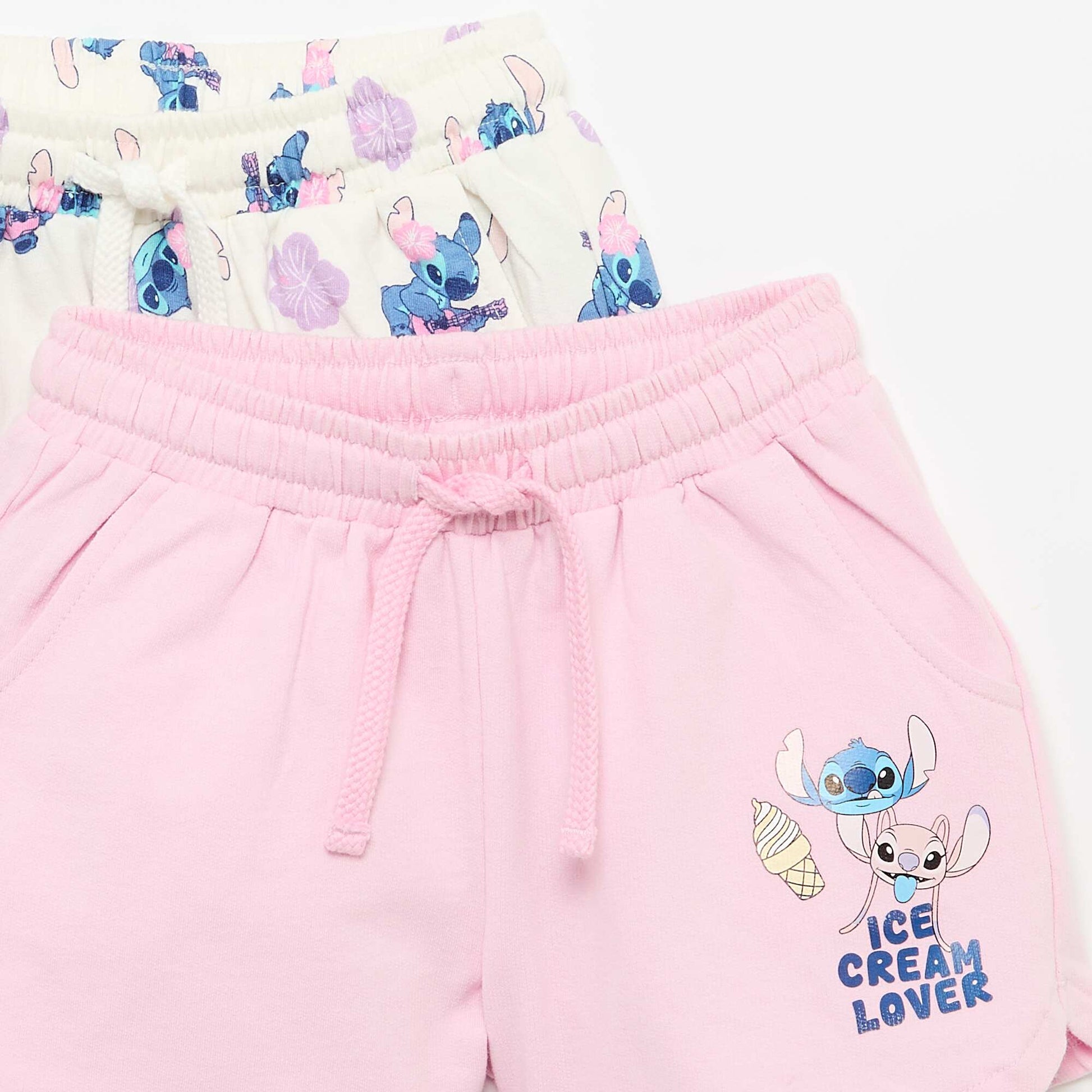 Lot de 2 shorts 'Disney' en molleton non gratté ROSE