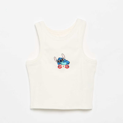Débardeur 'Disney' 'Stitch' BLANC