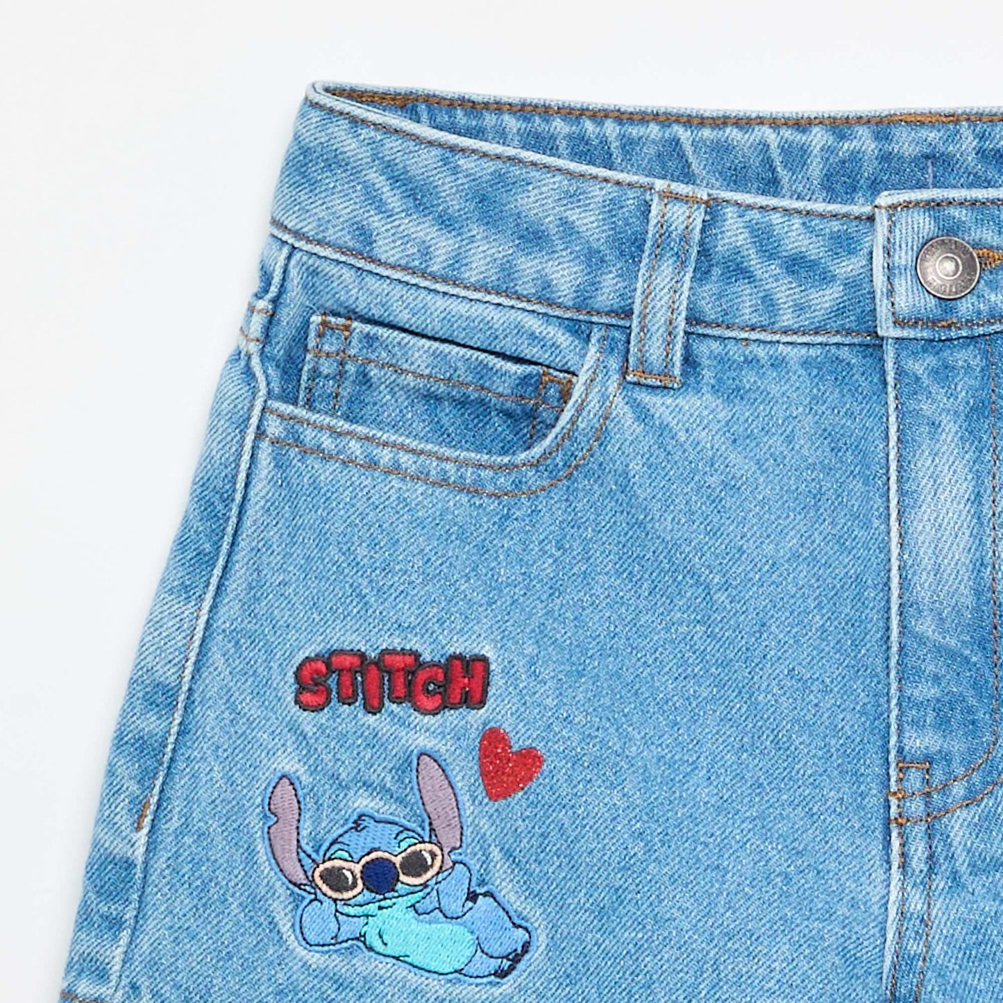Short en jean 'Stitch' 'Disney' BLEU