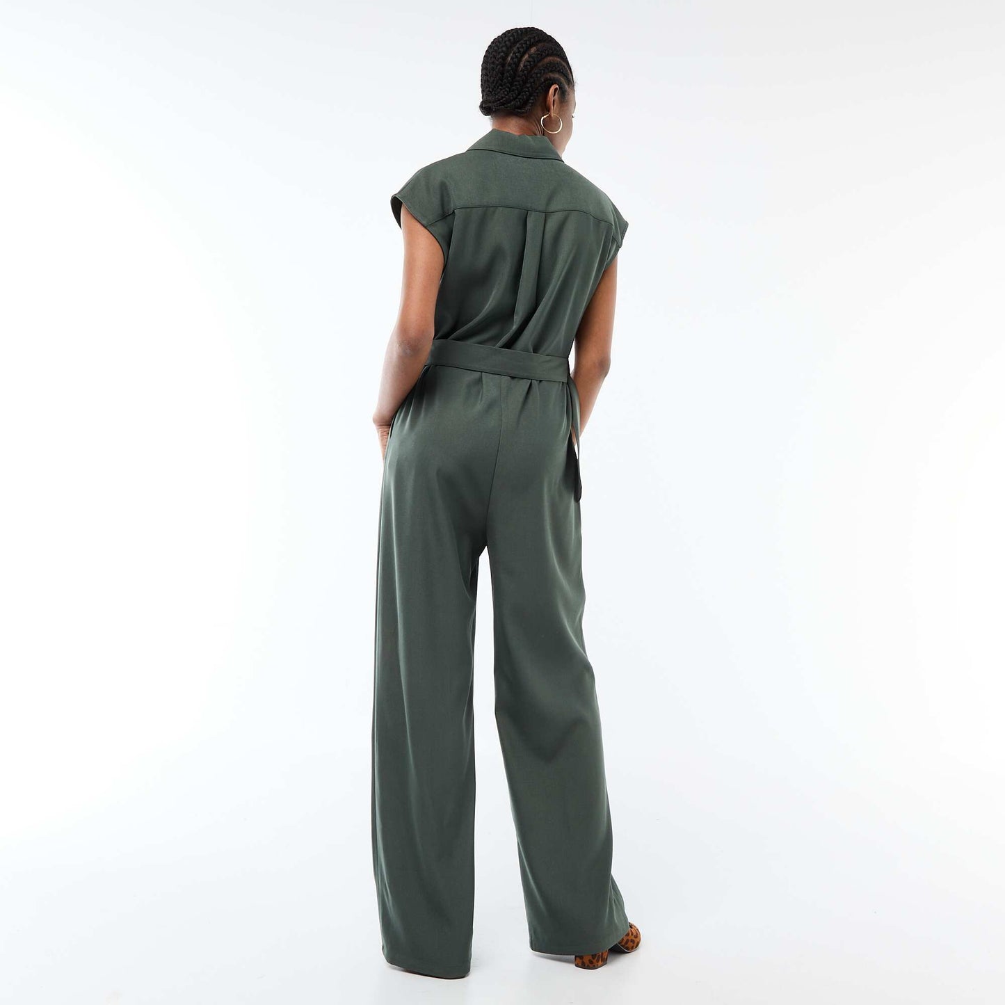 Combinaison pantalon avec ceinture à la taille VERT