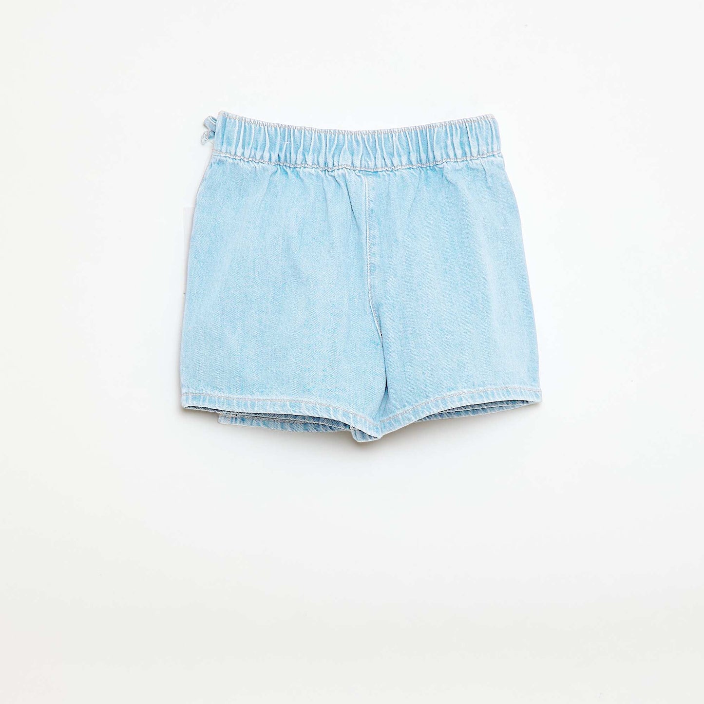 Jupe short courte en jean avec nœuds BLEU