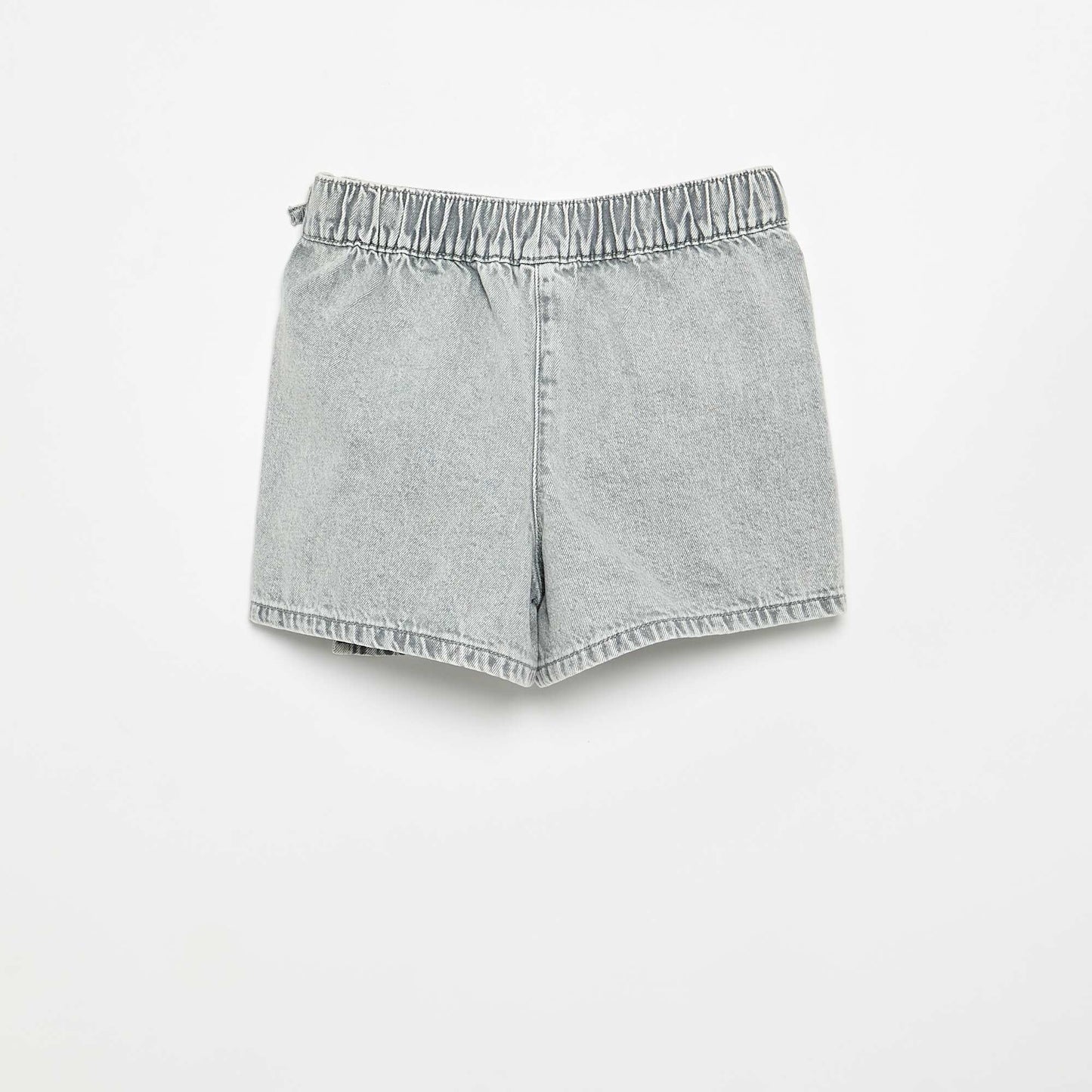 Jupe short courte en jean avec nœuds GRIS