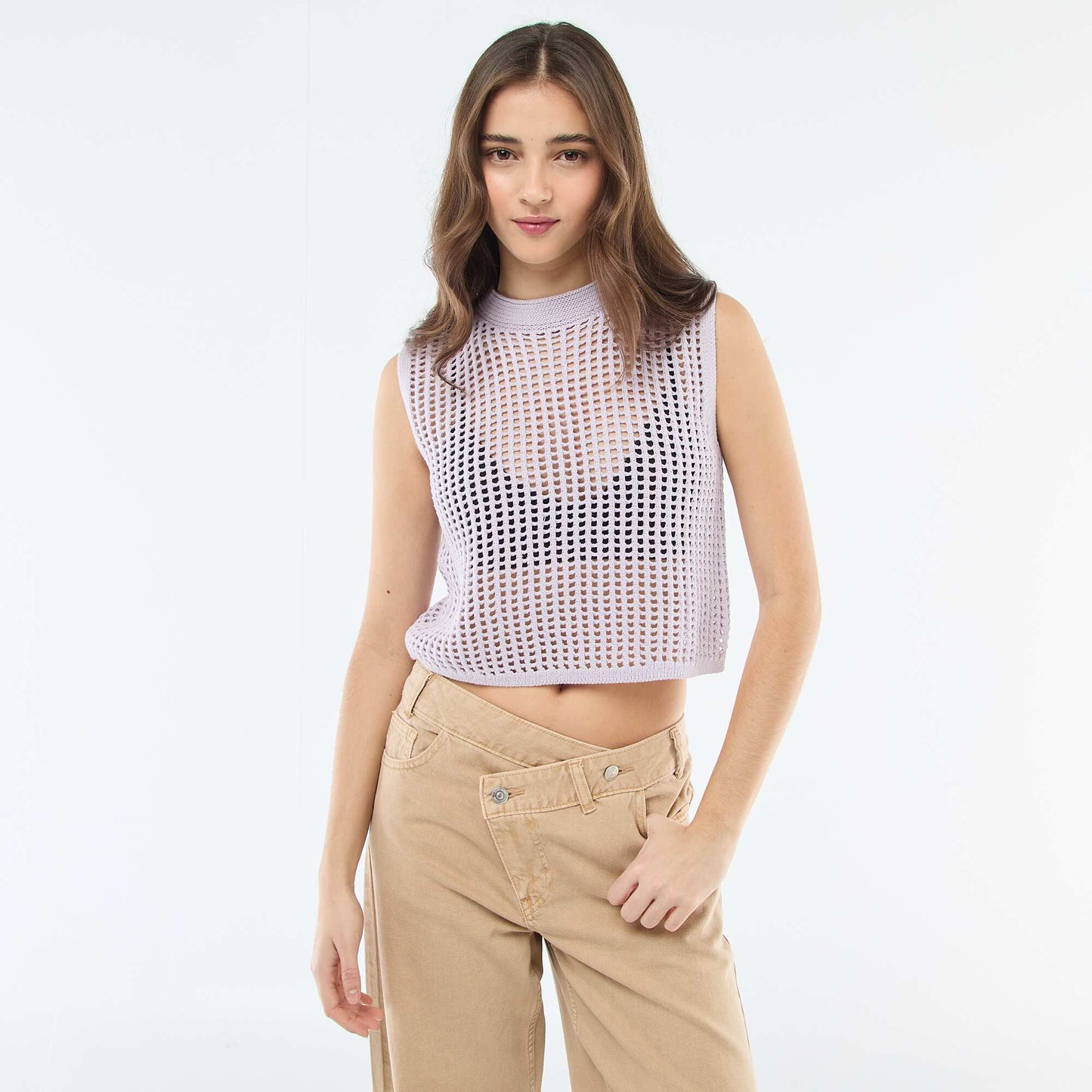 Top sans manches en crochet ROSE
