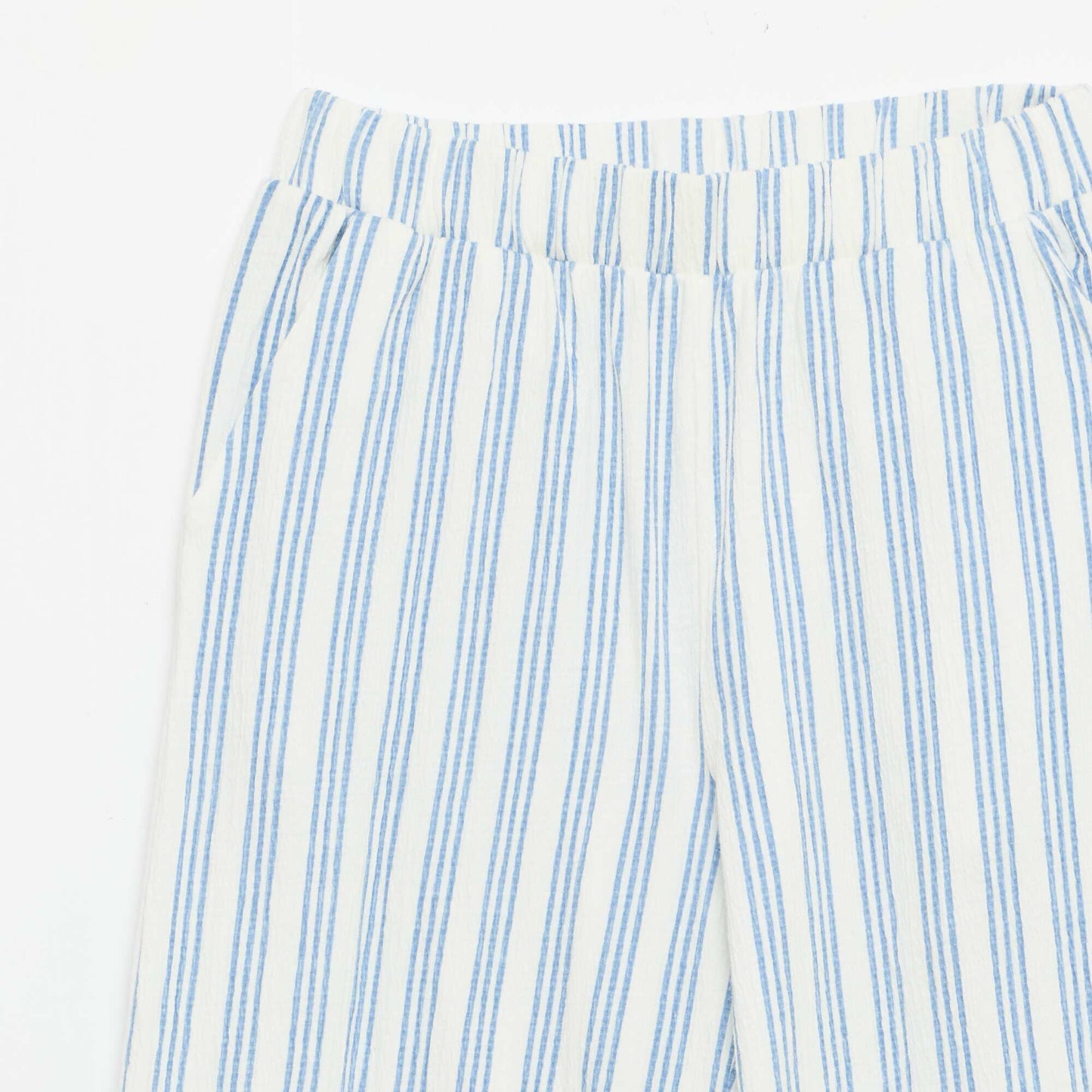 Pantalon large en maille crêpée BLANC