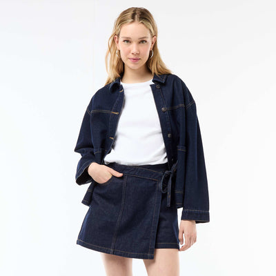 Jupe short en jean BLEU