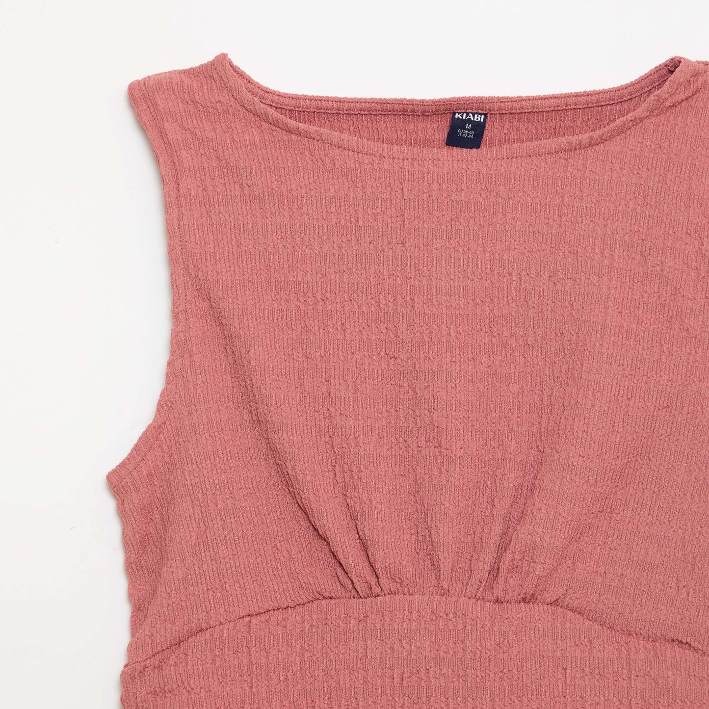 Débardeur moulant en matière crêpée ROSE