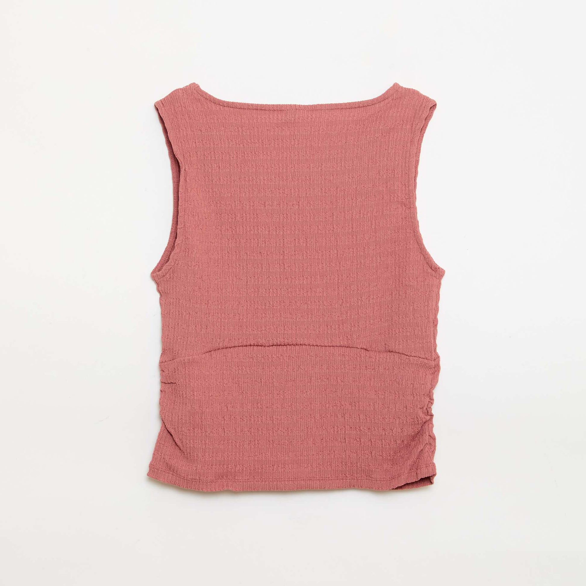 Débardeur moulant en matière crêpée ROSE