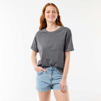 Short en denim avec poches tressées BLEU