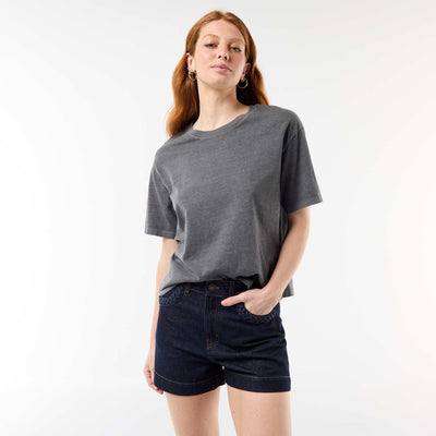 Short en denim avec poches tressées BLEU