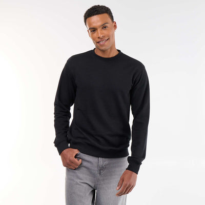 Sweat uni en French Terry NOIR