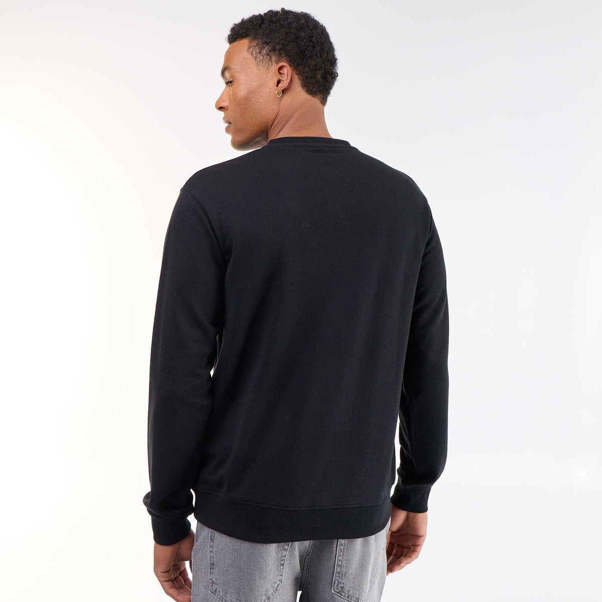 Sweat uni en French Terry NOIR