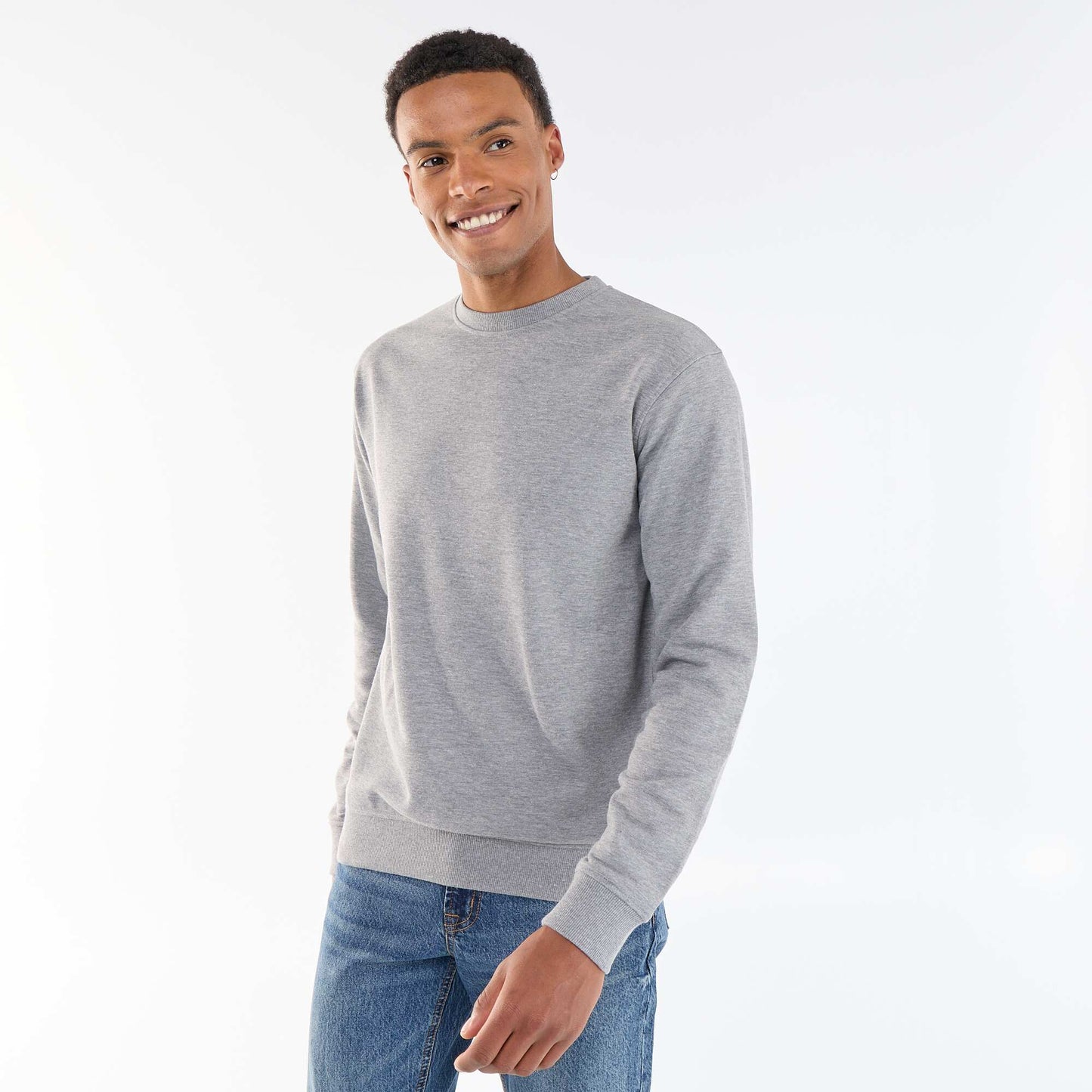 Sweat uni en French Terry GRIS