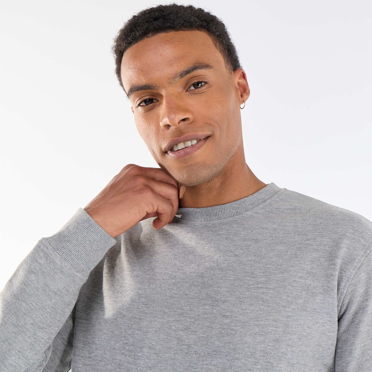Sweat uni en French Terry GRIS