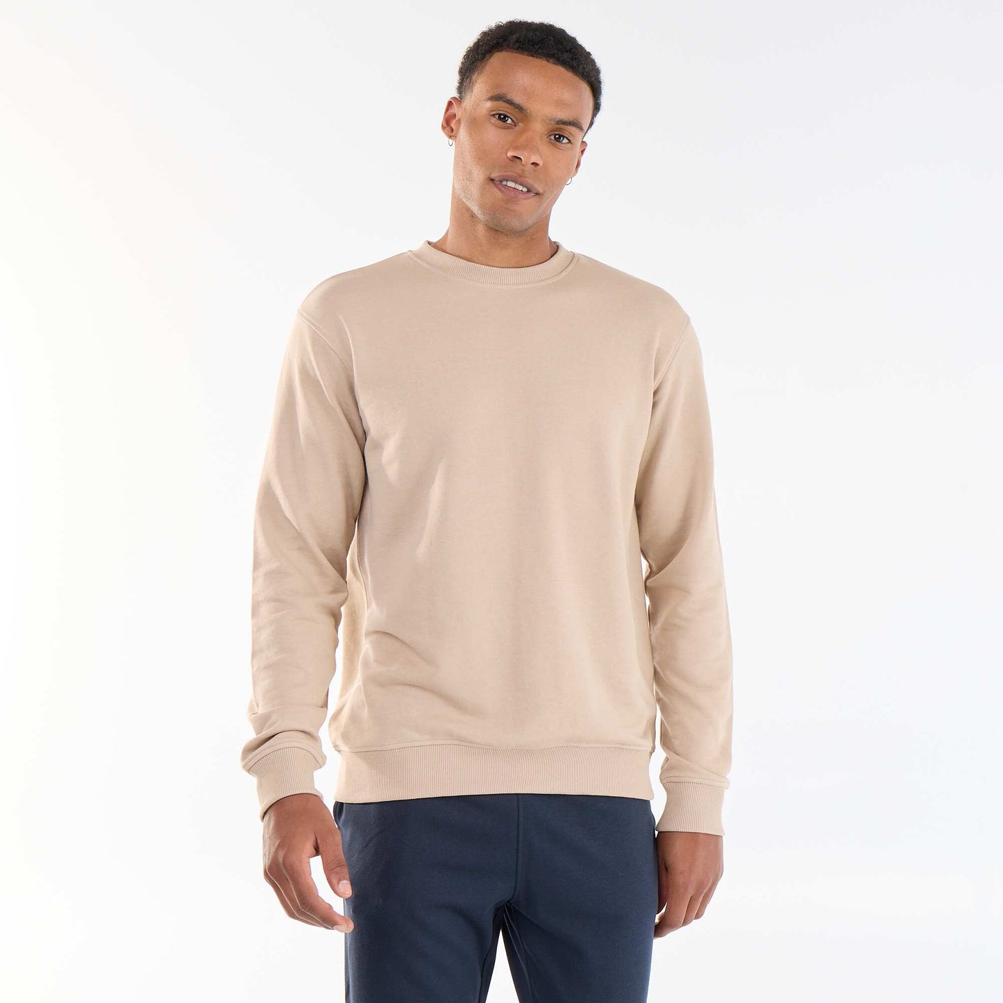 Sweat uni en French Terry BEIGE
