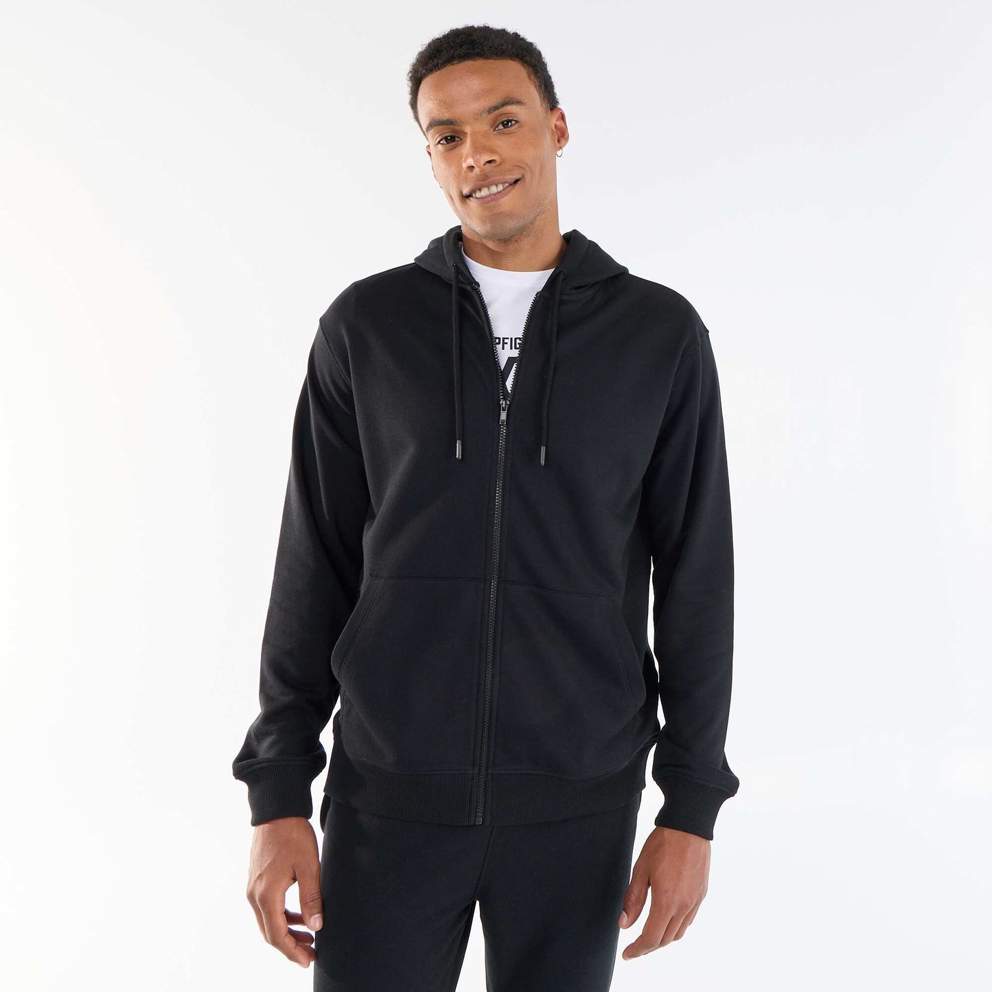Sweat à capuche en French Terry NOIR