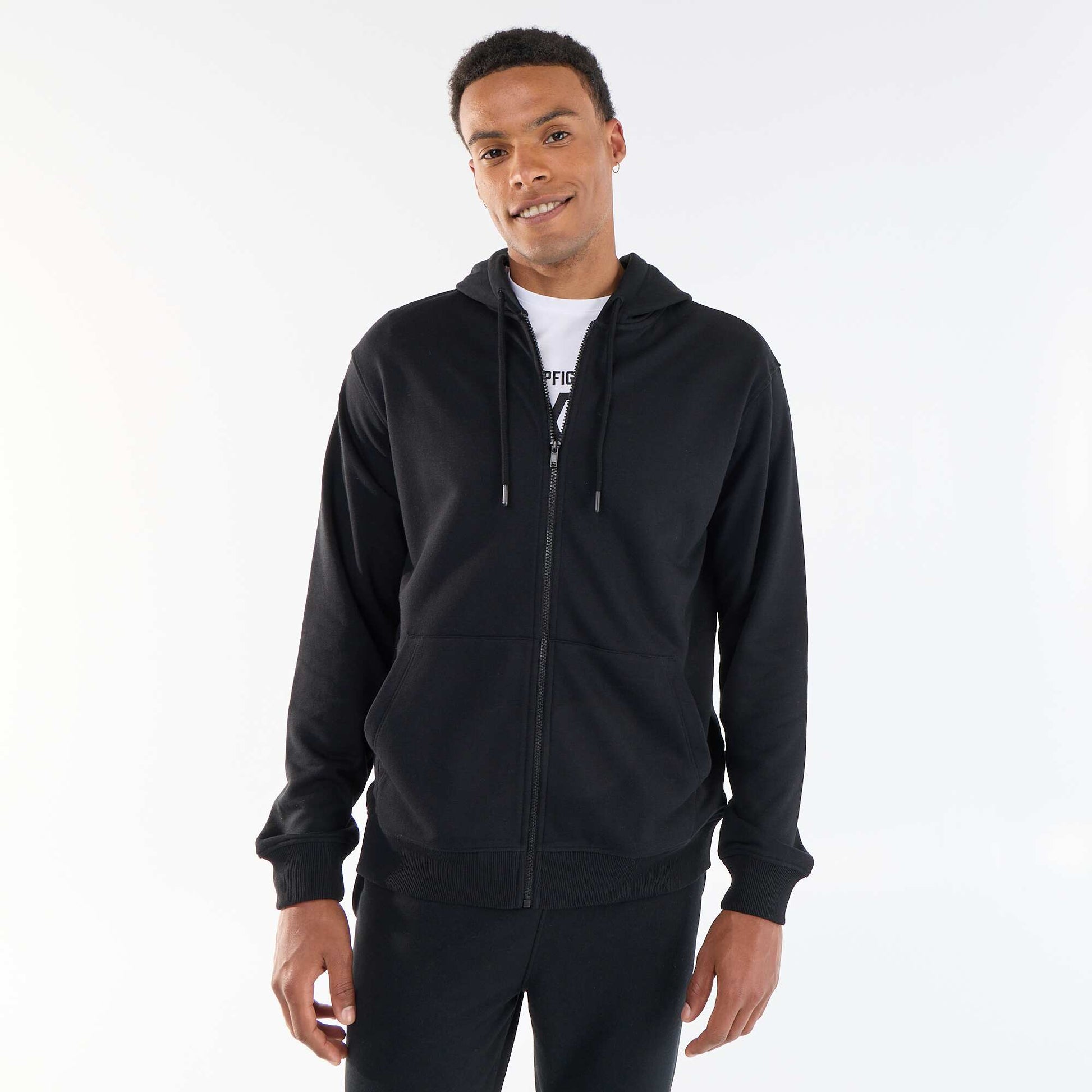 Sweat à capuche en French Terry NOIR