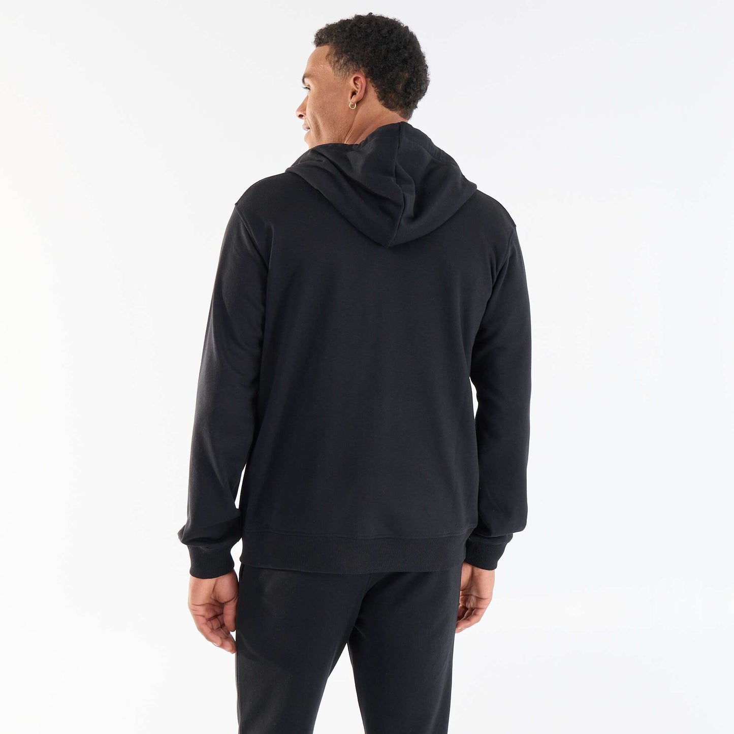 Sweat à capuche en French Terry NOIR