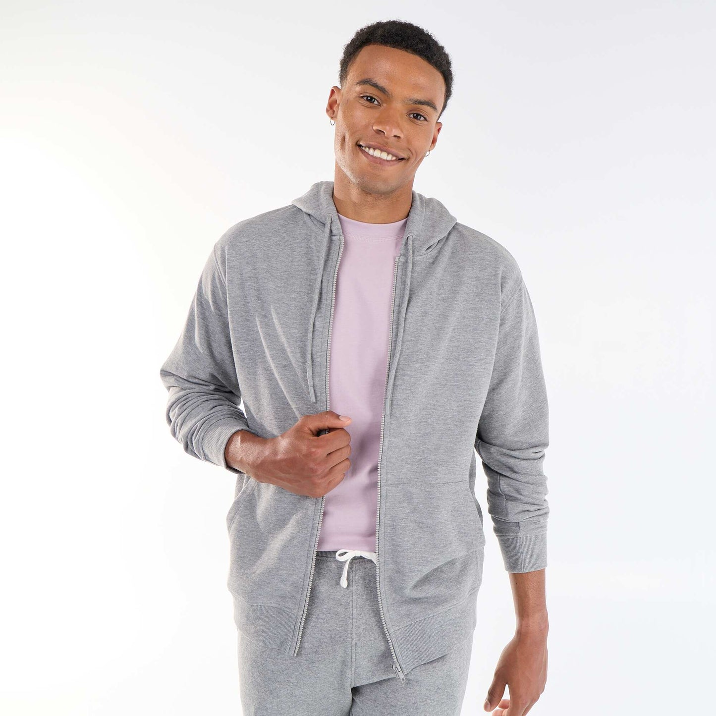 Sweat à capuche en French Terry GRIS