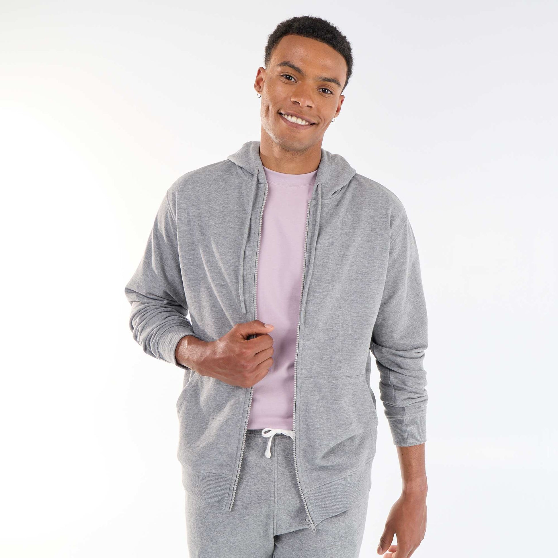 Sweat à capuche en French Terry GRIS