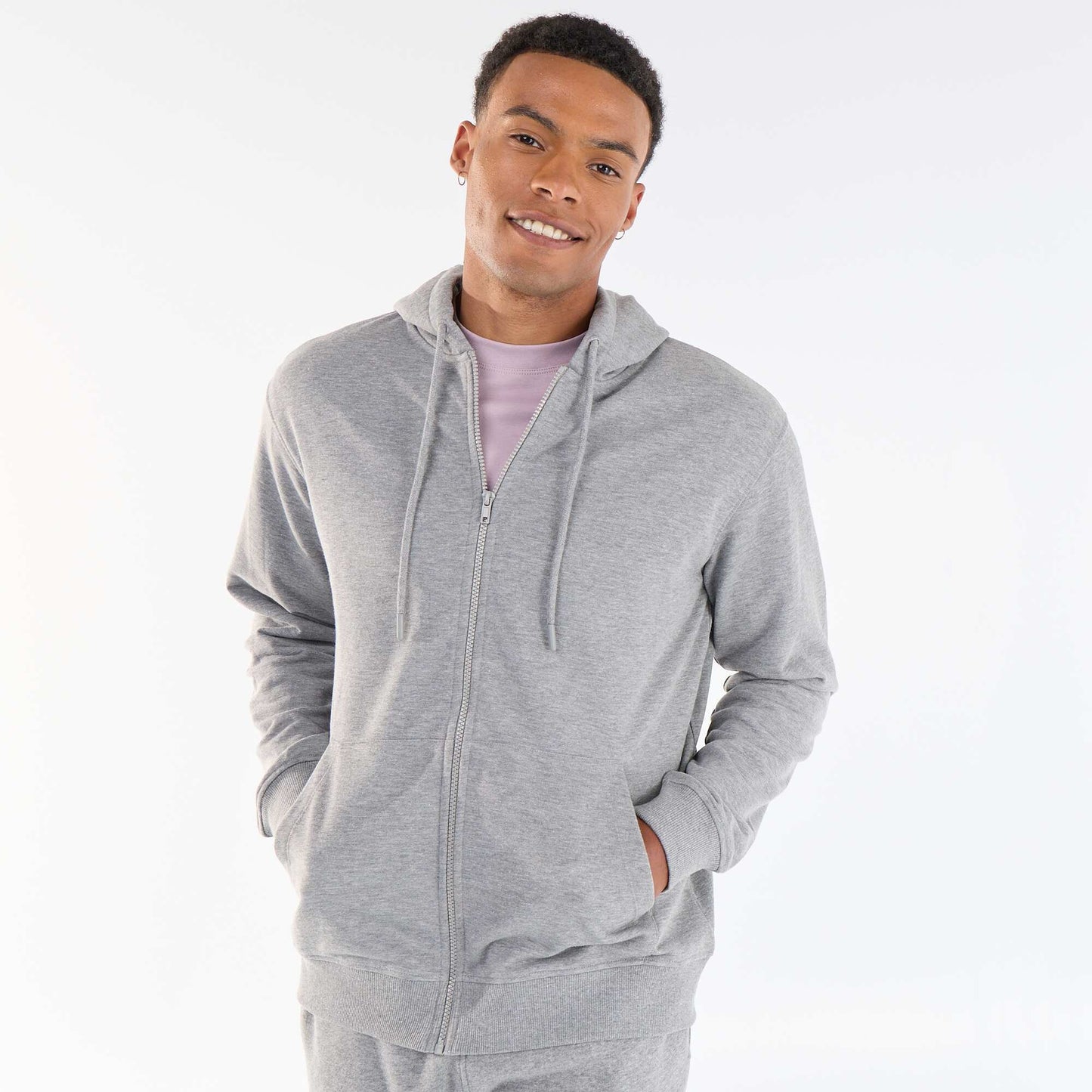 Sweat à capuche en French Terry GRIS