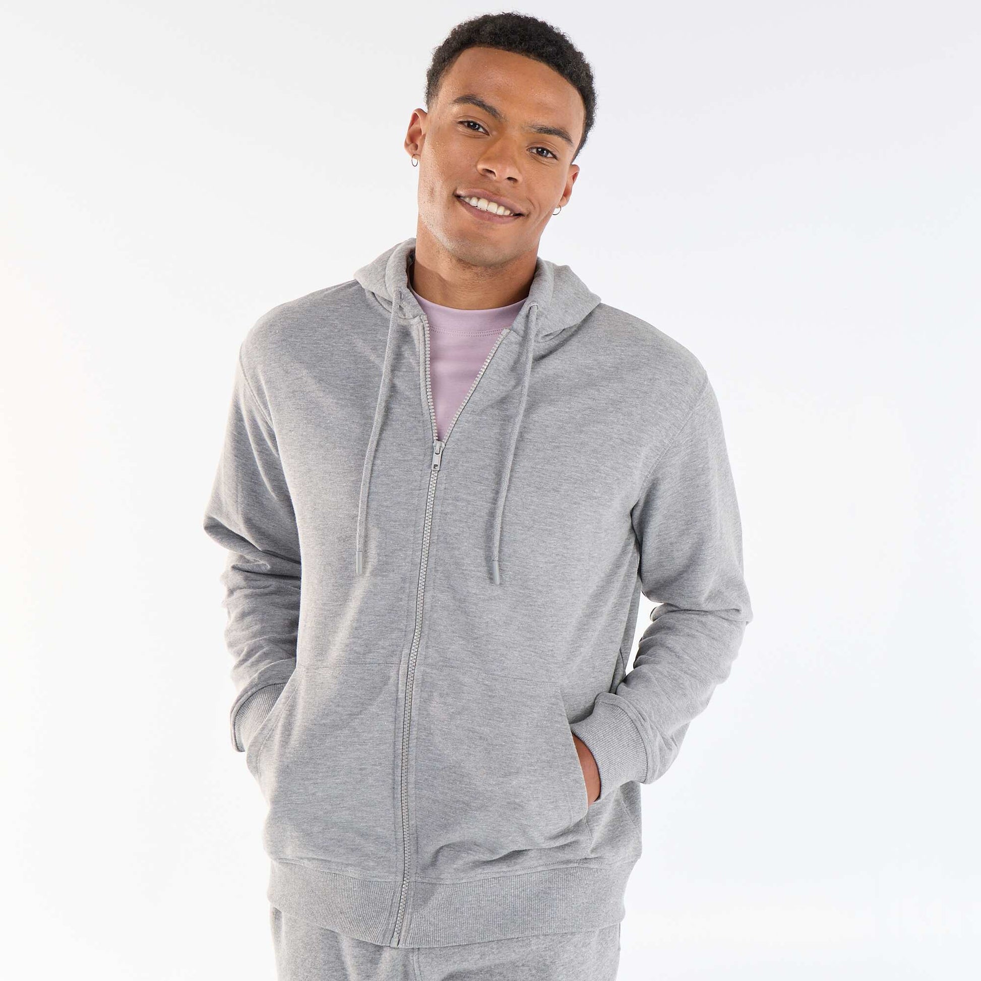 Sweat à capuche en French Terry GRIS