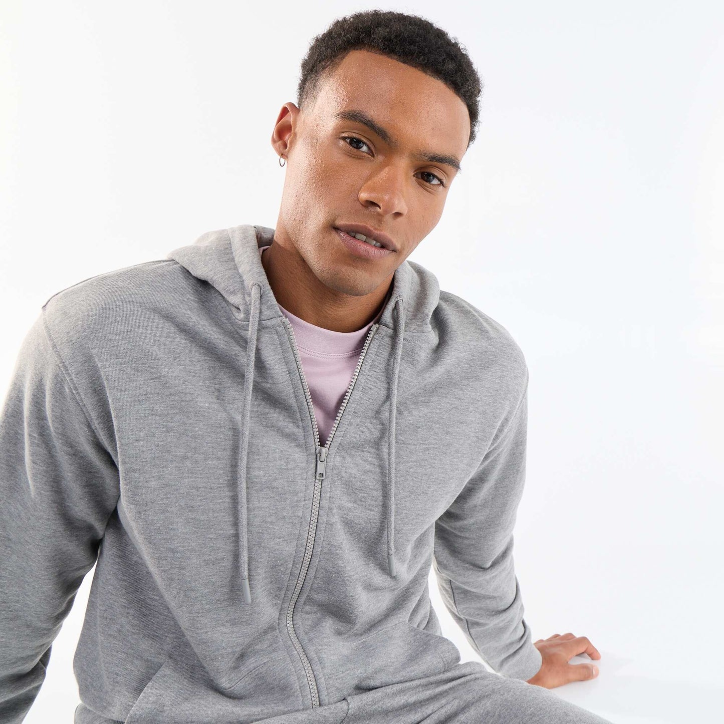 Sweat à capuche en French Terry GRIS