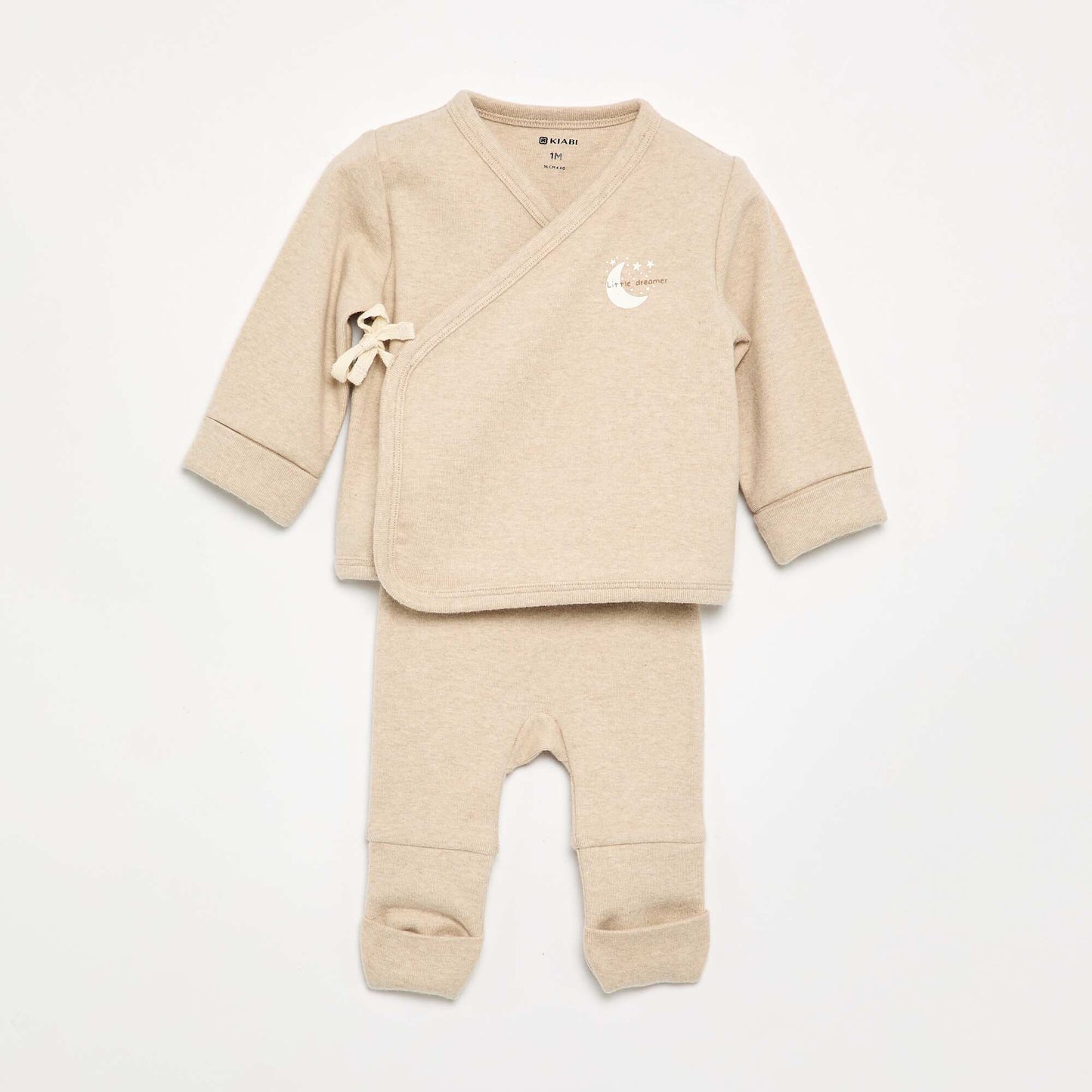 Ensemble pyjama en coton - 2 pièces BEIGE