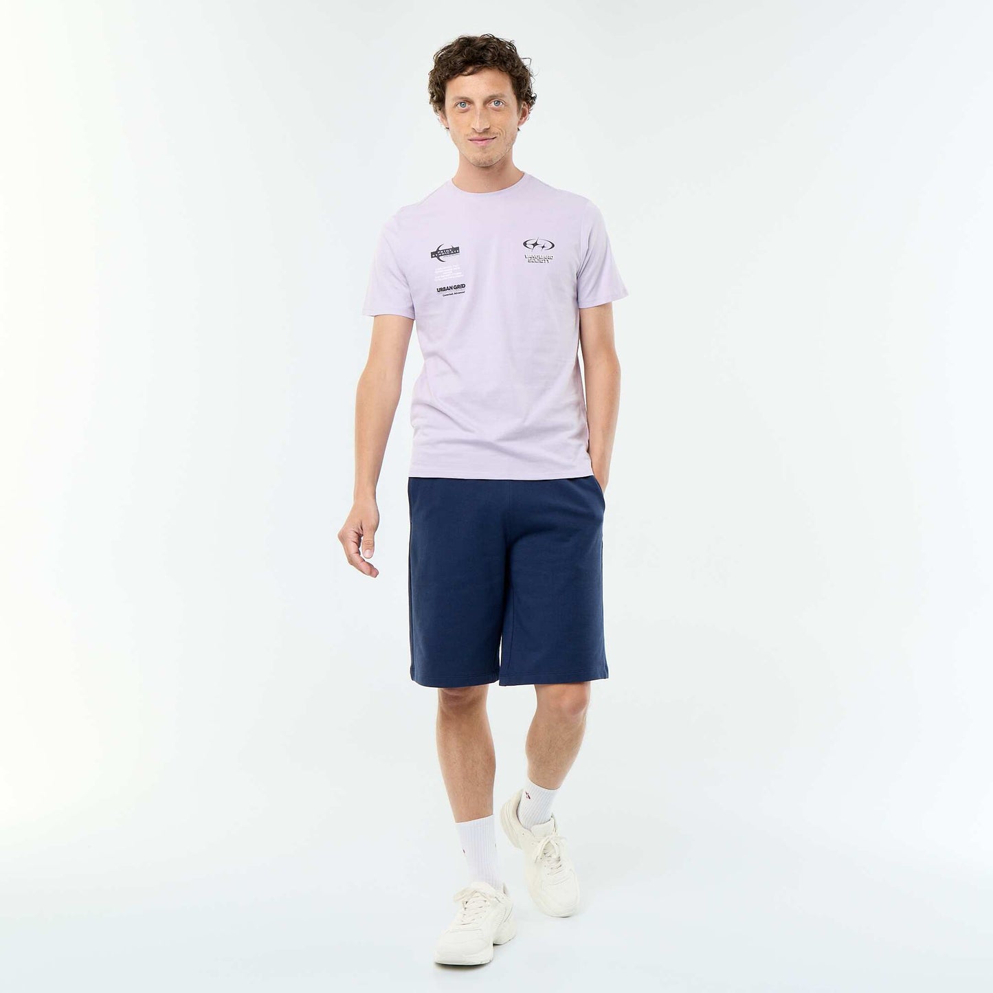 T-shirt imprimé fantaisie à manches courtes VIOLET