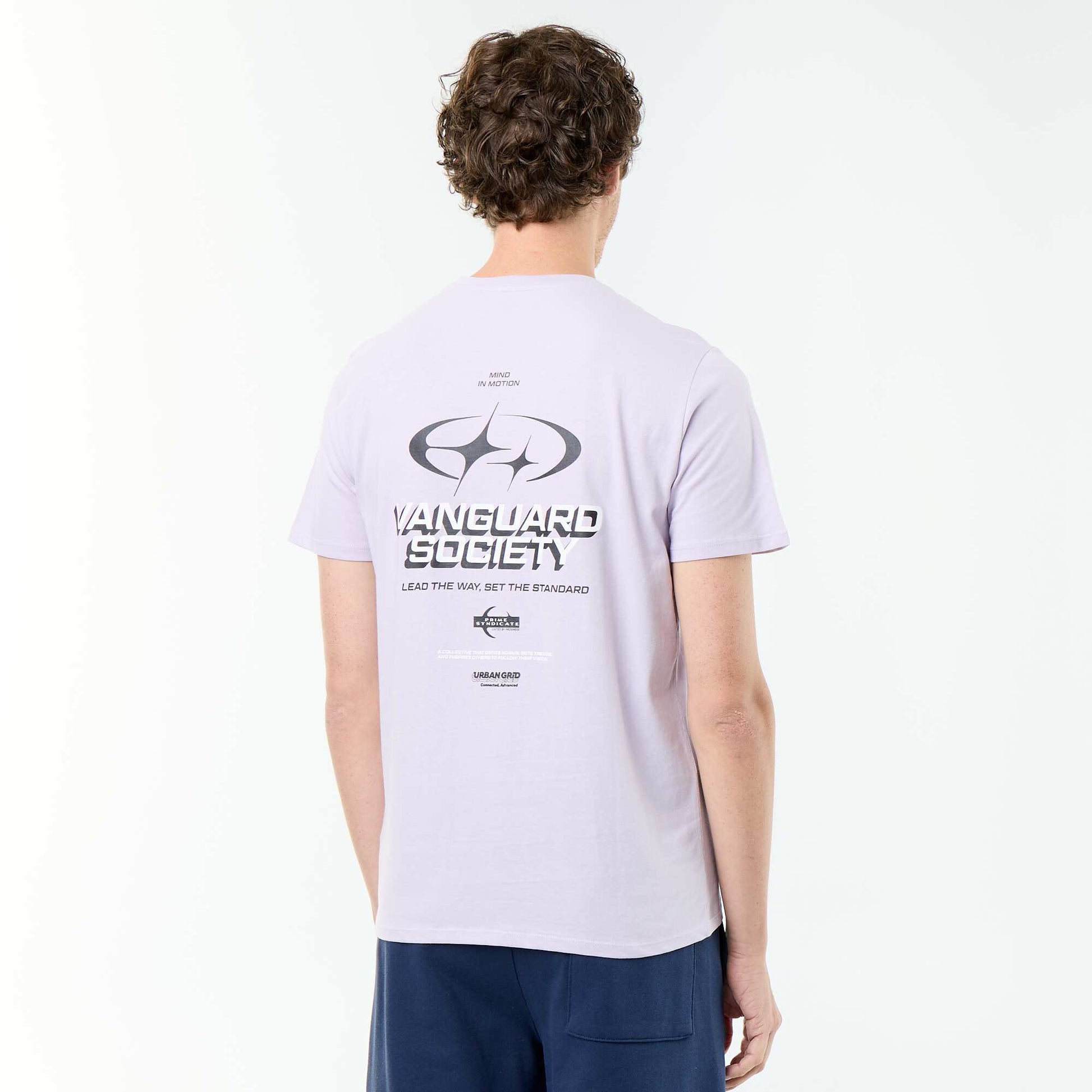 T-shirt imprimé fantaisie à manches courtes VIOLET
