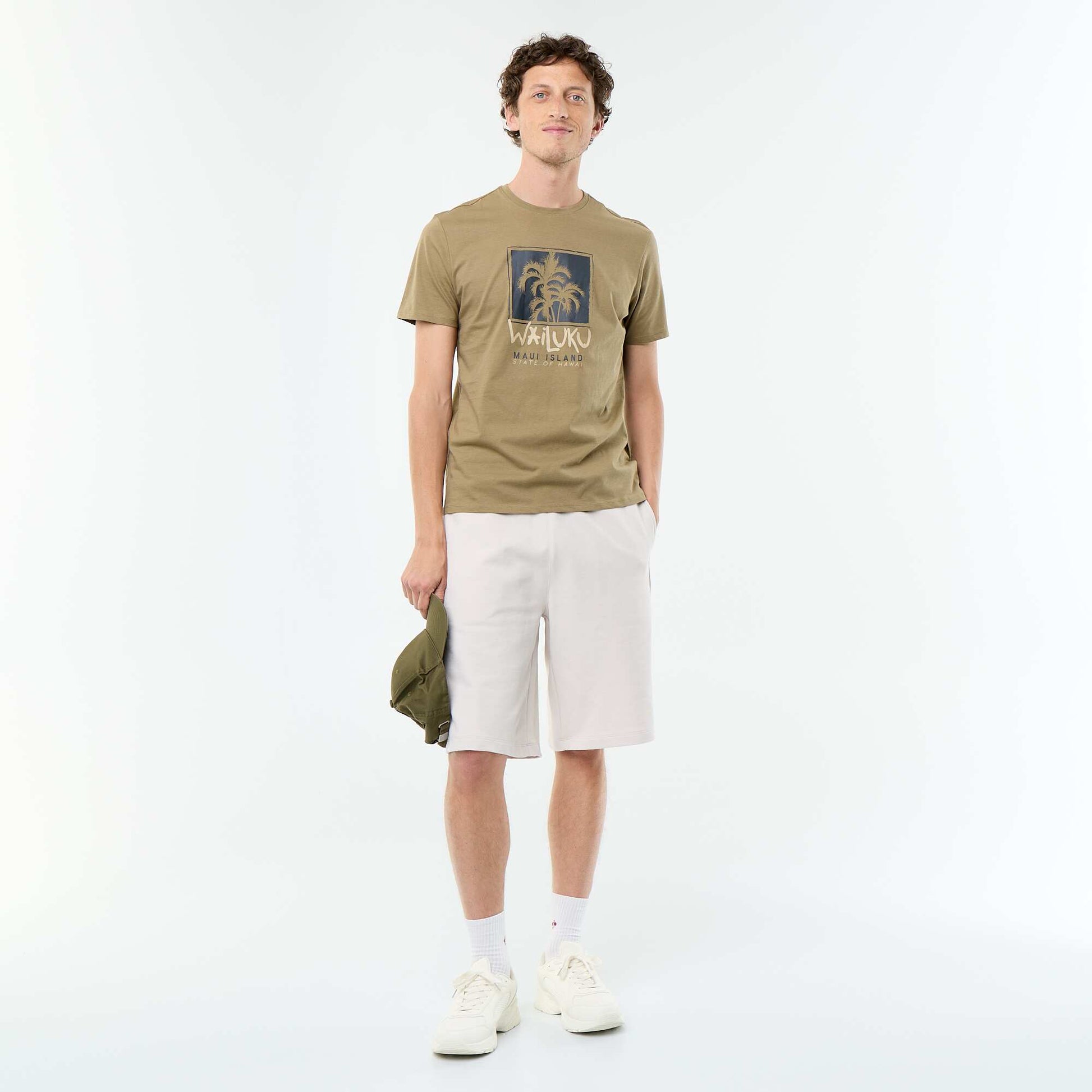 T-shirt imprimé fantaisie à manches courtes VERT
