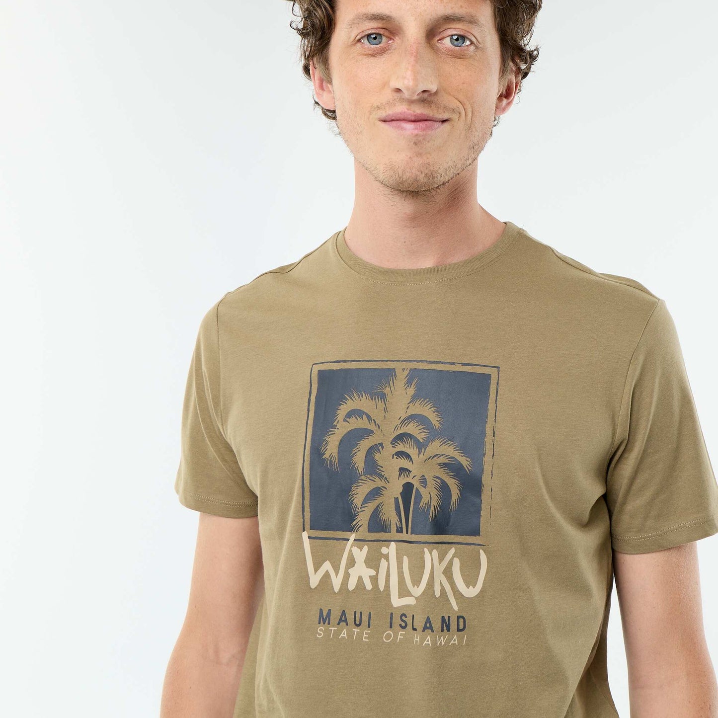 T-shirt imprimé fantaisie à manches courtes VERT