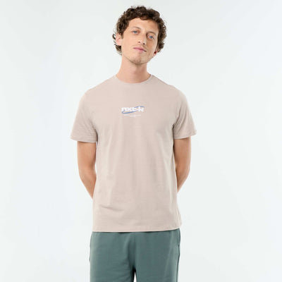 T-shirt imprimé fantaisie à manches courtes BEIGE