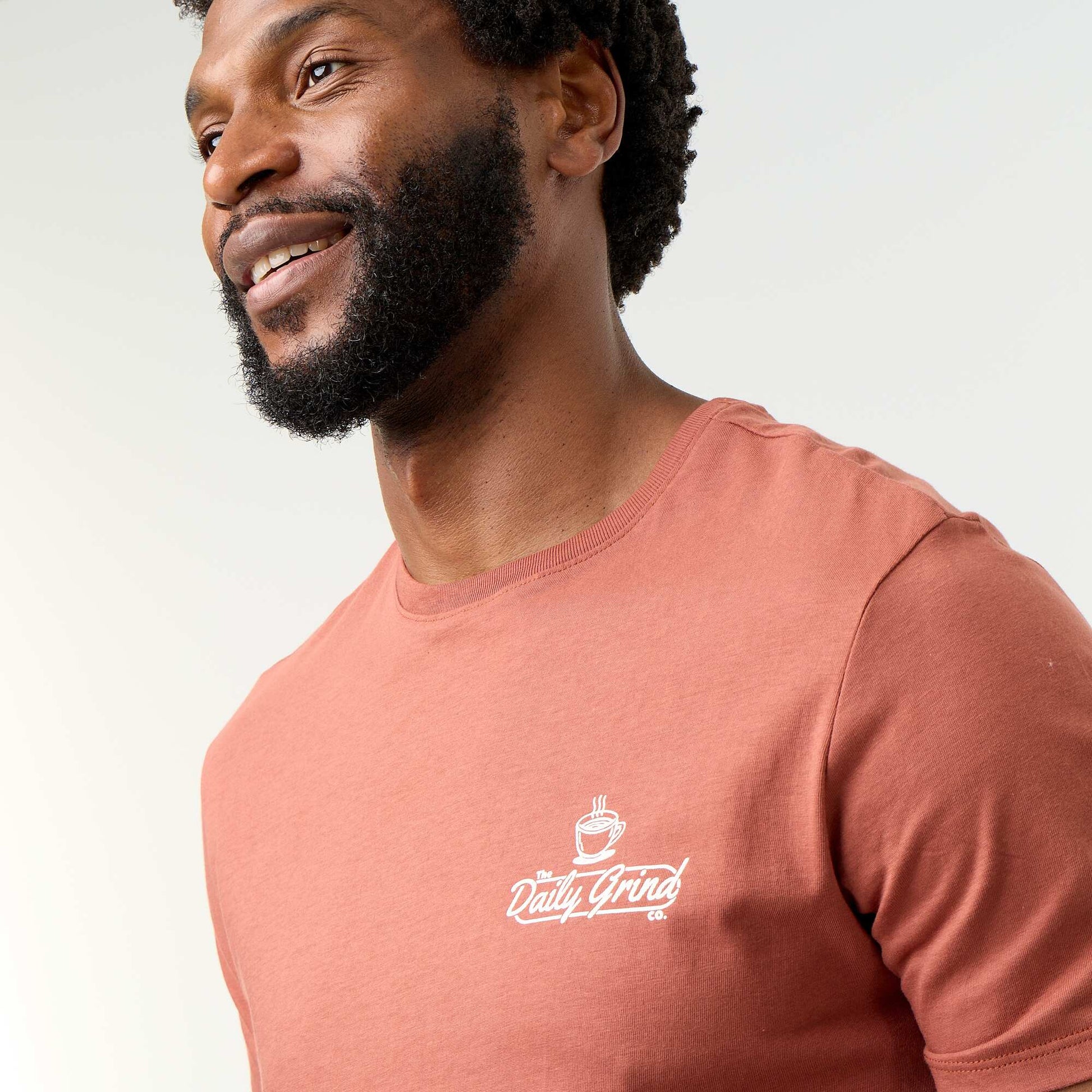 T-shirt imprimé fantaisie à manches courtes MARRON