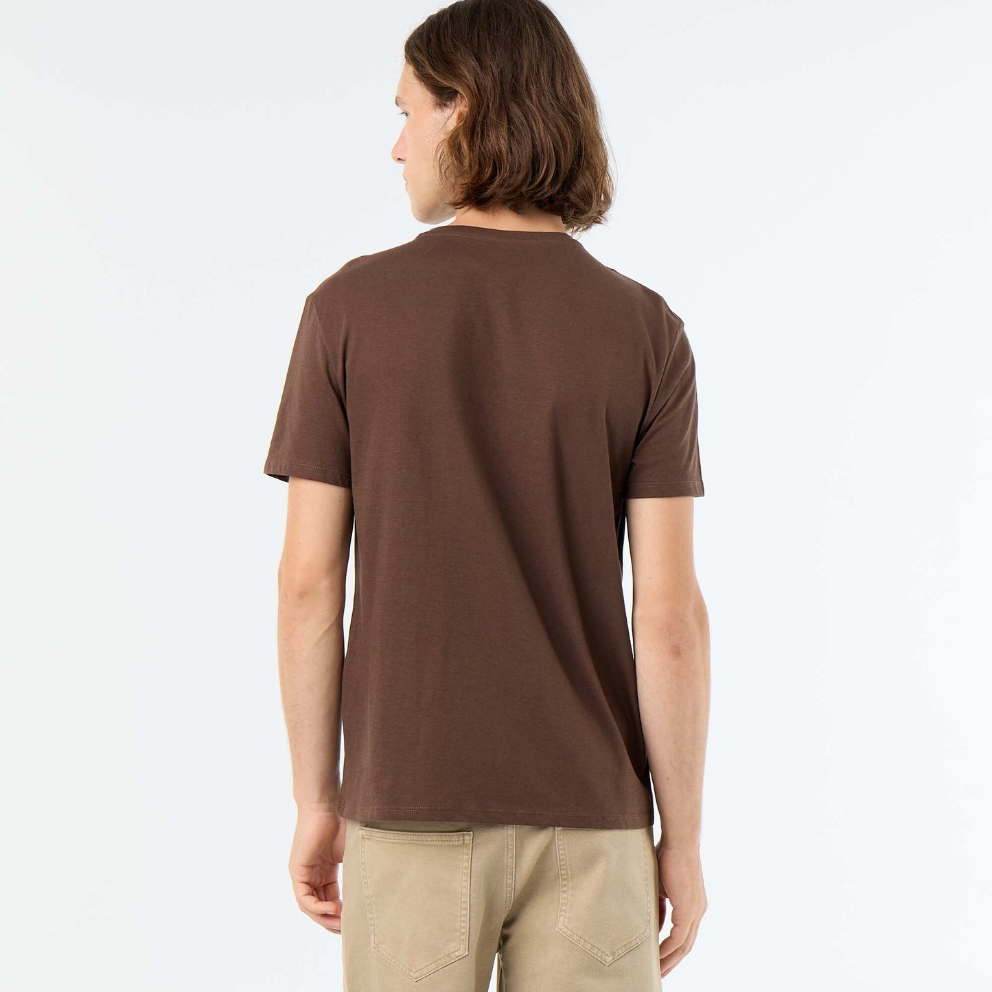 T-shirt imprimé fantaisie à manches courtes MARRON