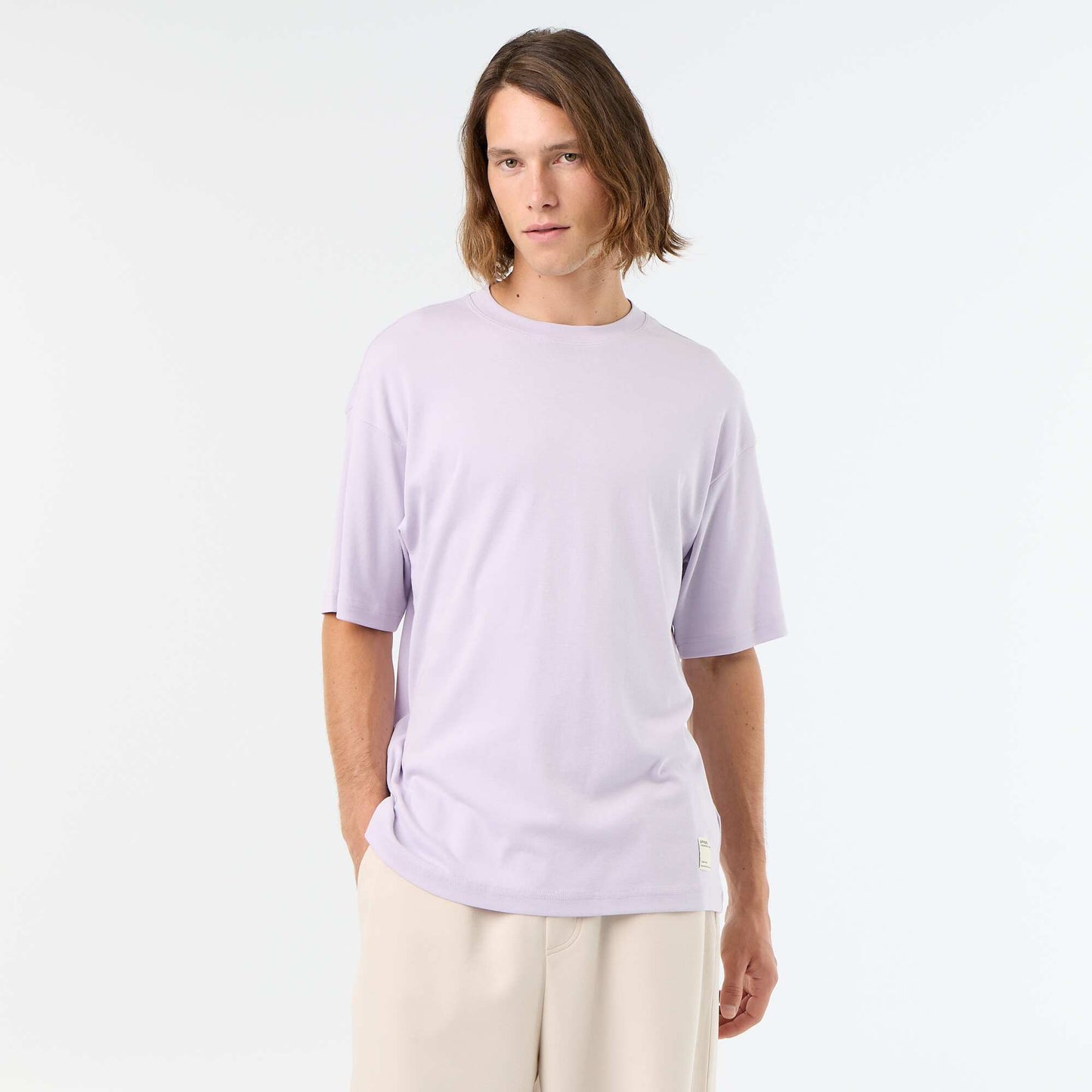 T-shirt en coton à col rond homme ROSE