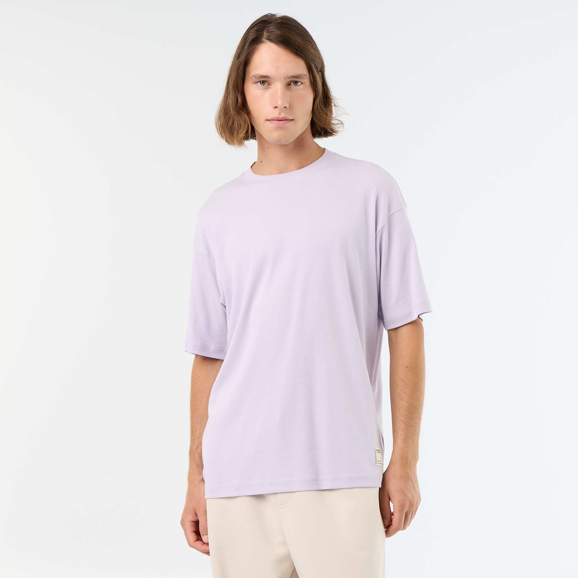 T-shirt en coton à col rond homme ROSE